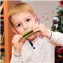 4 morceaux d'harmonica pour enfants, harmonica de dessin animé en bois, harmonica à double rangée de 16 trous, avec 4 sacs de ra