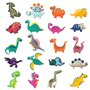 Lot de 20 petites taches de broderie dinosaures pour enfants