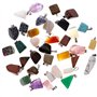 Juanya Lot de 60 pendentifs en pierres précieuses de guérison irrégulières - Perles de chakra en cristal pour fabrication de bij