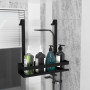 Bestdon Étagère de douche à suspendre - Noir - Étagère de douche à suspendre - Panier de douche en acier inoxydable - Suspendu s