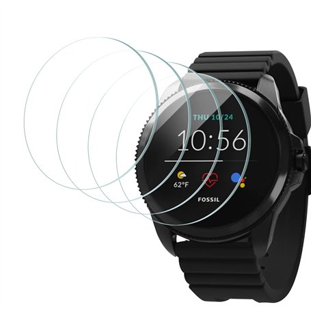 SeNool [4 Pièces Verre Trempé Compatible avec Fossil Gen 5E 42mm/Gen 5E 45mm Protection Écran