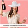 Chapeau De Cowboy À Bords en Plumes