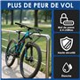 Gaethra Antivol Velo, Cadenas Velo 110cm, Antivol Pliable Haute Sécurité avec Support Portable, Antivol Velo Pliable en Alliages