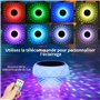 Vankarr Diffuseur Chlore Piscine avec Lumière Solaire LED, Flotteur Chlore Piscine avec Télécommande, Distributeur de Chlore pou