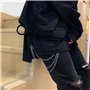 MengH-SHOP Chaîne de Pantalon Punk Chaîne Hip Hop Jeans Pour Décoration Vêtements Chapeau de Costume Accessoires Argent 2 Pièces