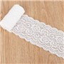 Yulakes 10 yards - Blanc et noir - Élastique - En dentelle - Pour l'artisanat - Robe de mariage - 10 cm de large