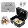 Lot de 2 petites caisses à monnaie verrouillables avec clé - Avec fente - Portable - Pour pièces de monnaie