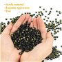 Lot de 1 800 perles d'espacement rondes en acrylique noir avec alphabet doré de A à Z pour bricolage, collier, bracelet, fabrica