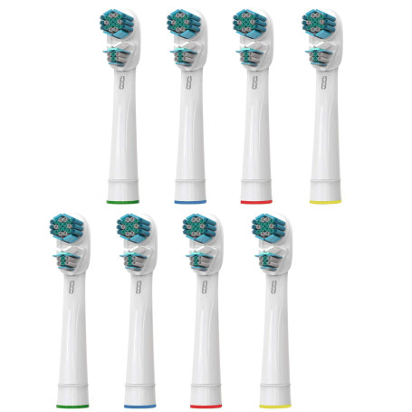Kongkay : Lot de 8 têtes de rechange pour brosse à dents électrique compatible avec Oralb
