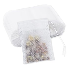 200Pcs Sachets en Mousseline de Coton, 8x10cm et 6x8cm Sachets thé Réutilisable avec Cordon de Serrage Sac de Thé Coton pour Cui 200Pcs Sachets en Mousseline de Coton