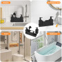 Distributeur Liquide Vaisselle, Distributeur De Savon De Cuisine,Organisateur Evier,Distributeur Gel Douche,avec Set d'Éponges,F