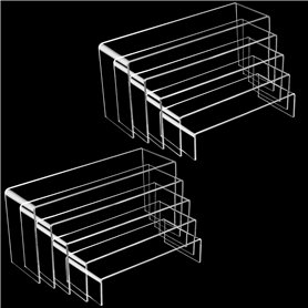 XiYee Présentoir en Acrylique Transparent, 10pcs Support d'affichage de Bijoux en Forme de U Vitrine d'étagère pour Presentoir F XiYee Présentoir en Acrylique Transparent