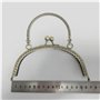 HEALLILY sac à main en métal cadre rétro sac à main fermoir serrure porte-monnaie poignée pour accessoires de couture bricolage 