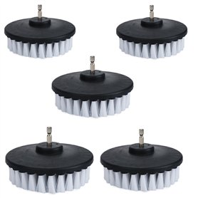 Lot de 5 brosses à récurer électriques à poils souples blancs de 10