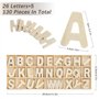130 Pièces Lettre en Bois de Majuscules 3cm Lettre Bois Mini Lettres en Bois Lettres de Scrabble Lettre Decorative Alphabet en B