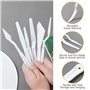 WOLMIK Lot de 6 couteaux de peinture en plastique pour peinture acrylique - Petite truelle de peinture à l'huile - Couteau à pei