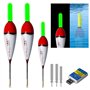 3 Pièces Flotteurs De Pêche À Led Avec Détecteur De Touche