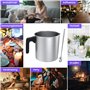 NOPWOK Pot de 1,2 l pour faire fondre la cire, avec cuillère de 15 cm
