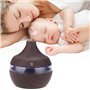 300 ML Humidificateur d'Air Ultrasonique Deep Wood Grain Huile Essentielle Cool Air Mist Aroma Diffuseur Coloré LED Night Light
