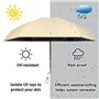 Kwude Mini parapluie de voyage compact – Léger, portable et coupe-vent avec protection UV à 99 % – Parfait pour les femmes, les