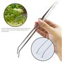 3 en 1 Aquarium Aquascaping Kit INOX Aquarium Tank Plante Aquatique Outils Kit avec avec Sac de Rangement (2 Pinces, 1 Spatule)