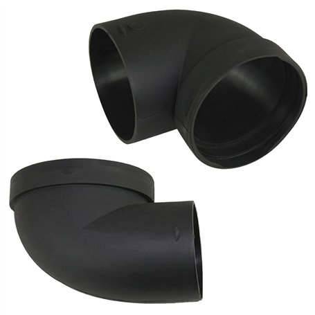 BRIOTA Connecteur de sortie coudé à 90 degrés pour chauffage de voiture - Noir - 75 mm - Pour chauffage Eberspaecher Webasto - J