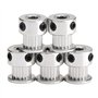 DollaTek 5PCS Poulie dentée en aluminium GT2 16 dents alésage 5mm largeur 6mm et clé pour Imprimante 3D RepRap Prusa i3