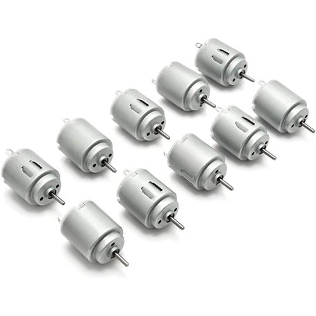 DollaTek 10Pcs DC Motor 140 Mini Moteur Électrique DC 3-5V 6300 RPM pour DIY