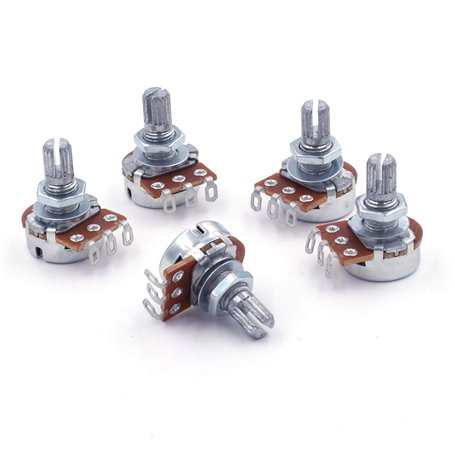 5x Potentiomètre mono logarithmique Axial 10KΩ A10K pour fil a soudé