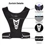QIURUYUE Gilet de course pour homme et femme avec gourde - Léger - Réfléchissant - Support pour téléphone portable - Pour homme 