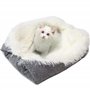 Lit pour Chat Chien, 2 en 1 Double Usage Panier pour Chat Coussin pour Chien Doux et Confortable Chaud Nid Chiot Panier Chat Moe