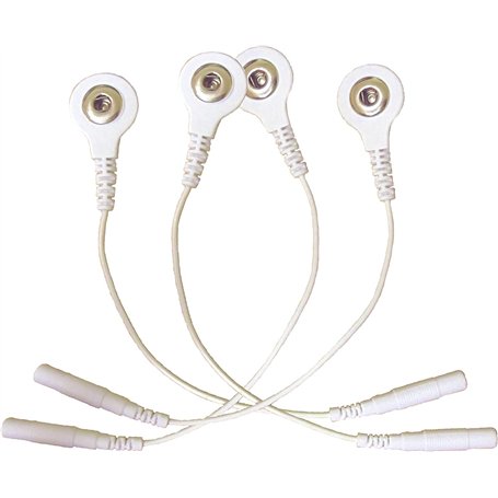 Tens Lot de 4 câbles de raccordement pour électrodes TENS