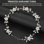 1 guirlande en cristal - Tiare - Décoration de baptême - Accessoire de cheveux de communion pour filles - Accessoire de cheveux