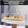 ZBHDEYG Lot de 12 boîtes à gâteau transparentes avec ficelle dorée - Avec feuilles de papier - Boîte à gâteau - Boîte à biscuits