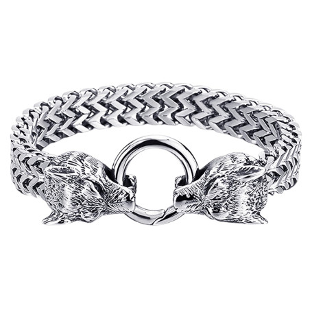 HDGSAFD 1 bracelet en forme de tête de loup pour homme
