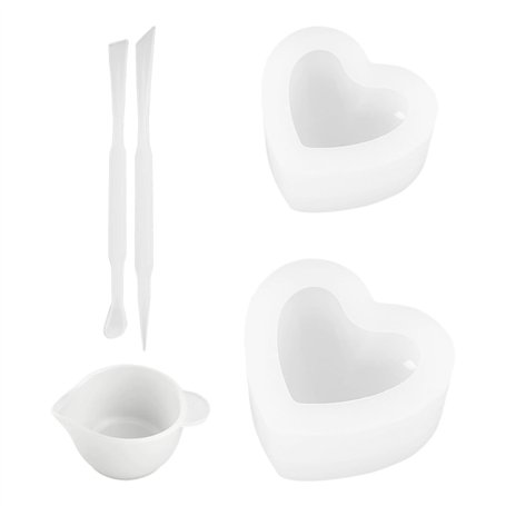 2 moules en silicone en forme de cœur