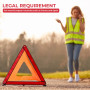GADLANE Triangle De Signalisation Homologué ECE Réfléchissant Pliable Alerte De Sécurité Lot De 2