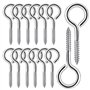 20 Pièces M5 Piton à Visser en Acier Inoxydable 304 Vis Mouton Oeil Rond Auto Taraudeuse Vis à Anneau Crochets à Oeil Boulon à œ