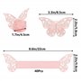 HAOBIN 40 PièCes Rond De Serviette Papillon Anneau Ronds De Serviette Creux en Papier Papillon Brillant Ronds De Serviette en Pa