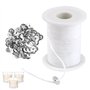 61m Mèche de Bougie,Kit de Fabrication de Bougie avec 61m Mèche pour Bougie 100 Pièces Base de Mèche de Bougie ,pour Bougies Cot