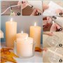Lot de mèches de bougie de 6 100 cm - Mèches en coton pour bougies épaisses, mèches pour bougies - Avec 100 autocollants de base