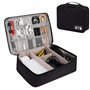 QIMEI-SHOP Sac Organisateur pour Câbles Grand Electroniques Portable Pochette Rangement Imperméable pour Clé USB Disque Dûr Cart