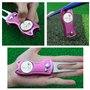 Crestgolf Golf Divot Tool avec Bouton Pop-up et Marqueur de Balle Magnétique Pitch Mark Mini-Outil Portable et Pliable Léger(Pin
