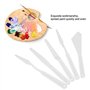 5pcs Couteaux à Palette à Peinture en Plastique Couleur Blanche Palette Couteaux Peinture Art Pigment Spatules