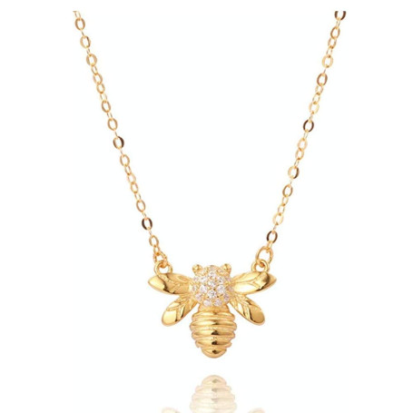 Collier ras du cou avec pendentif abeille pour femmes