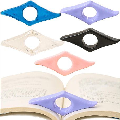 5 Pièces Supports de Page de Livre,BetterJonny Bague de Lecture Pouce Anneau de Lecture Marque-Pages pour Les Lecteurs Amateurs