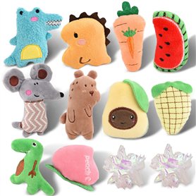 onebarleycorn Jouet Herbe à Chat, 12 Pièces Peluche pour Chat Jouets Cataire pour Chats Interieur Catnip Peluches d'herbe à Chat onebarleycorn Jouet Herbe à Chat