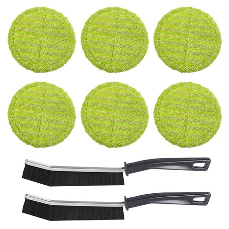 YSJCHEBS 6 Chiffons De Rechange pour Vadrouille Et 2 Brosses pour Fentes