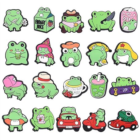 YSJCHEBS 20 Pièces Accessoires Décoratifs Pour Chaussures Grenouille