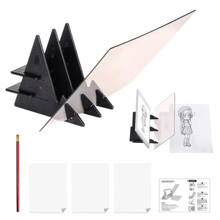 YSJCHEBS 1 Ensemble De Planche À Dessin Réfléchissante Optique Portable